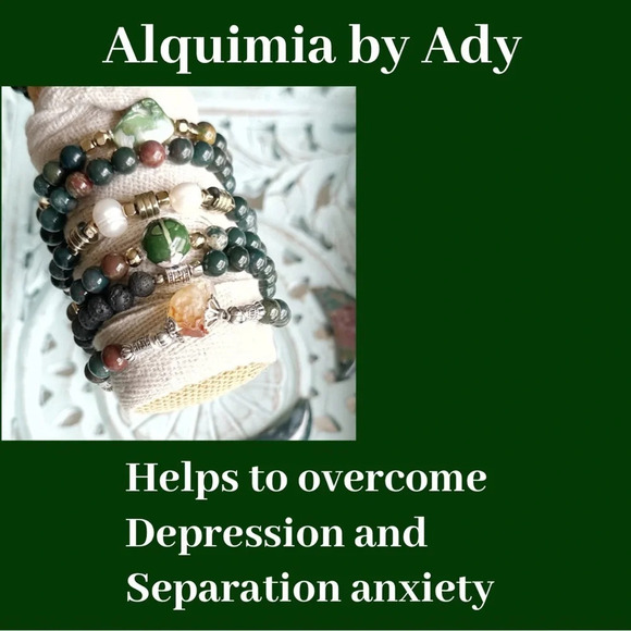 Blood agate silver beaded ring protection/ charms - Picture 6 of 8